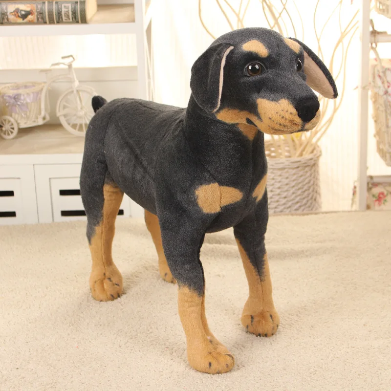 Lifelike Dog Plush Toy 70cm Giant Realistic Animals Stuffed Rottweiler Dog Plush Toys Home Decoration Gift For Children