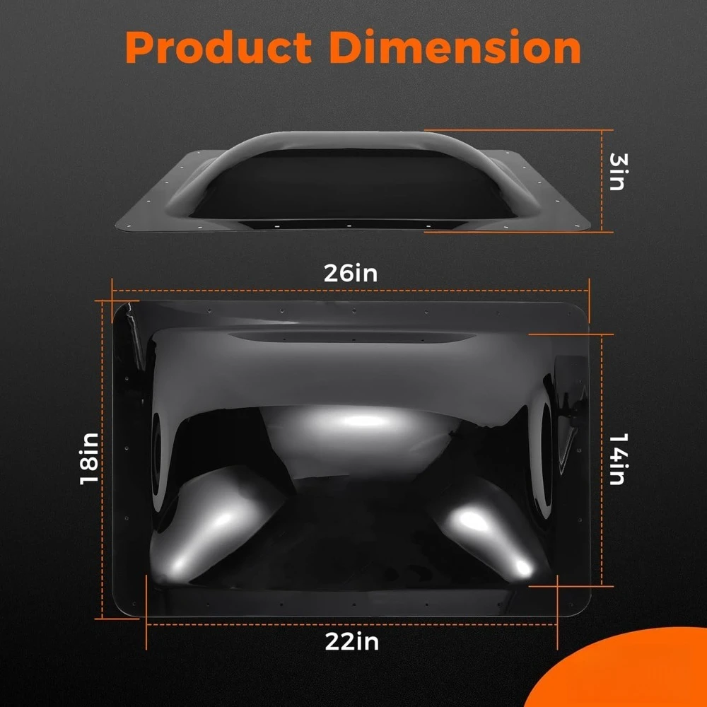 

Замена люка для автодома RV 18 x 26 дюймов, подходит для стандартного люка 14 x 23 дюймов, дымчато-серый цвет