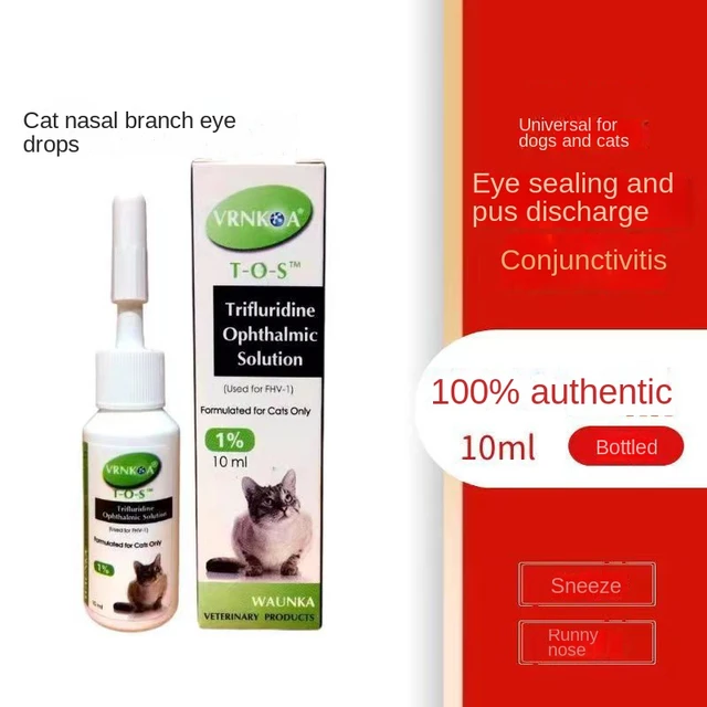 Pet cat nasal branch eye drops nasal fluid herpes conjunctivitis tears sneezing 10ml