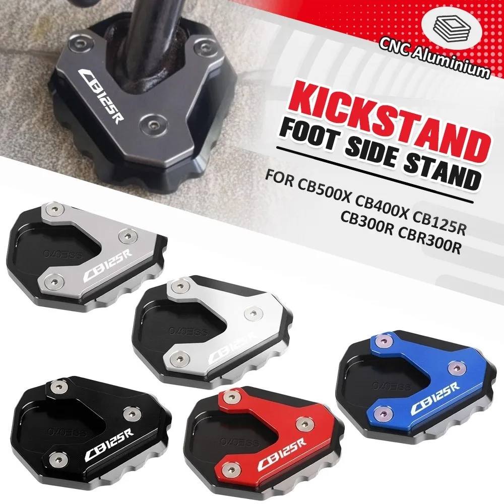 FOR HONDA CB125R CB400X CB300R CBR300R 2017-2025 2024 2023 2022 Motorcycle CNC Kickstand Sidestand Stand Extension Enlarger Pad