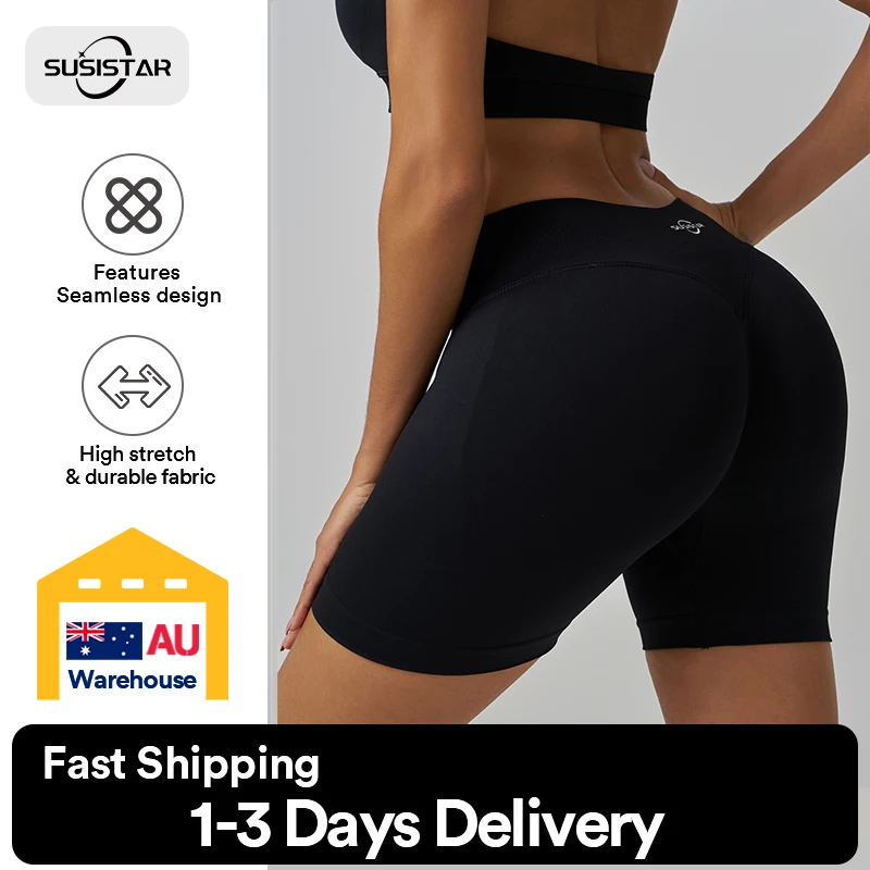 

SUSISTAR Women Workout Gym Impact Shorts Hidden Scrunch Butt Lifting 3.6"/4.5"/6" Seamless Shorts