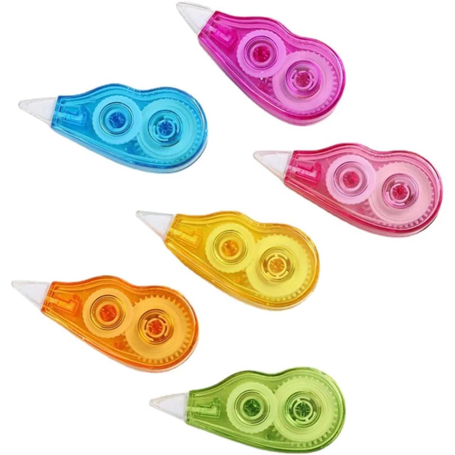 6 قطعة تصحيح الشريط الأبيض الشريط السائل الشريط الأبيض Whiteout الحبر مصحح الشريط الصغيرة مسح الشريط المنزلية تصحيح الشريط