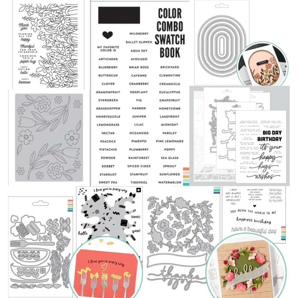 Troqueles de corte de metal Lotsa Pasta and Petal Path 2026 para manualidades DIY, álbumes de recortes, plantillas de álbumes de fotos y decoración hecha a mano