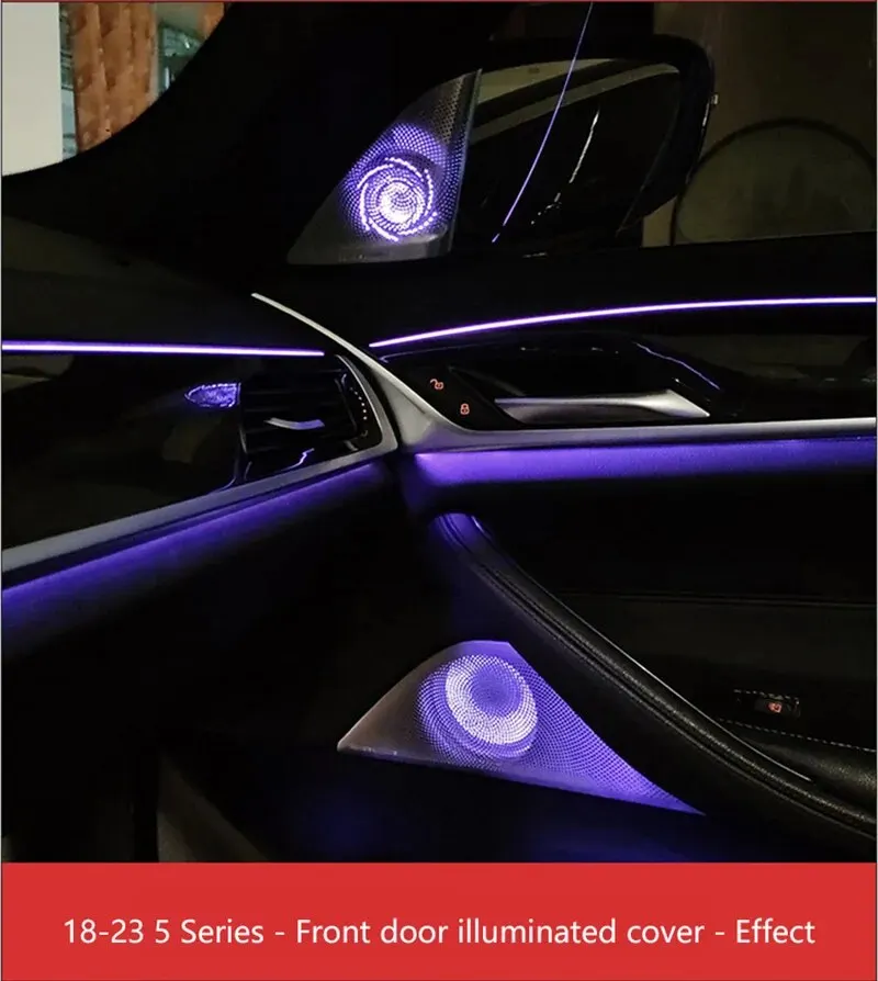Neon Lamp For BMW 5 Series G30 G38 F18 F10 LED Luminous Tweeter Speaker Panel Synchronous Ambient Light Cover Door Decorative