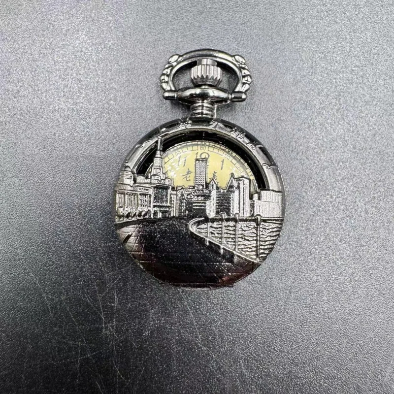 Orientalny zegarek kieszonkowy Pearl Bund Yuyuan Garden City Temple Old Shanghai Scenic Spot Souvenir Feelings Retro Little Creative Gift