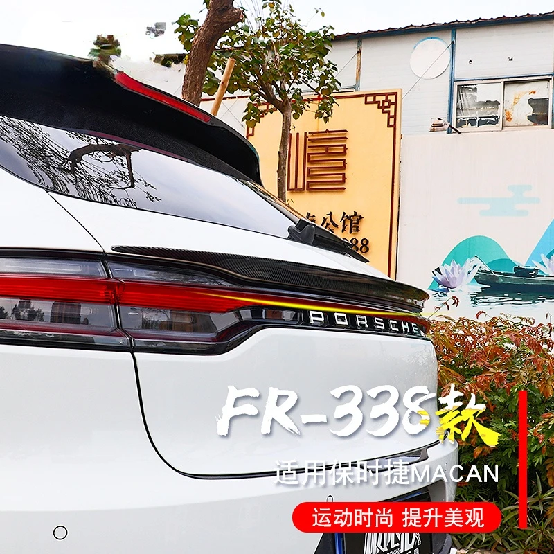 DLA Porsche Macan Gts Spoiler samochodowy Macan Turbo Tylne światło tylne Części dekoracyjne Spoiler z prawdziwego włókna węglowego 2018-2020