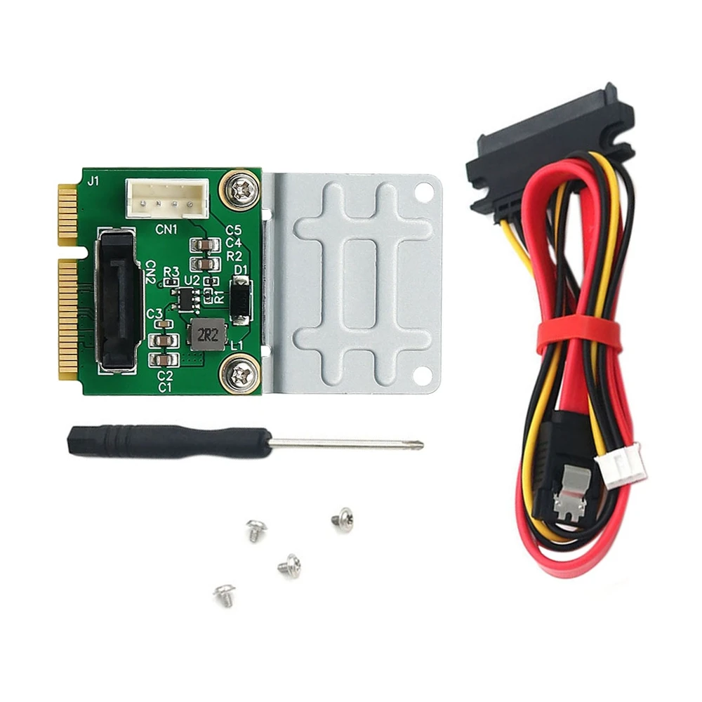 Leading-MSATA To SATA 2.5 Inch Adapter Board With 2.0PH SATA To SATA7+15 Female Adapter Cable (5V Power)