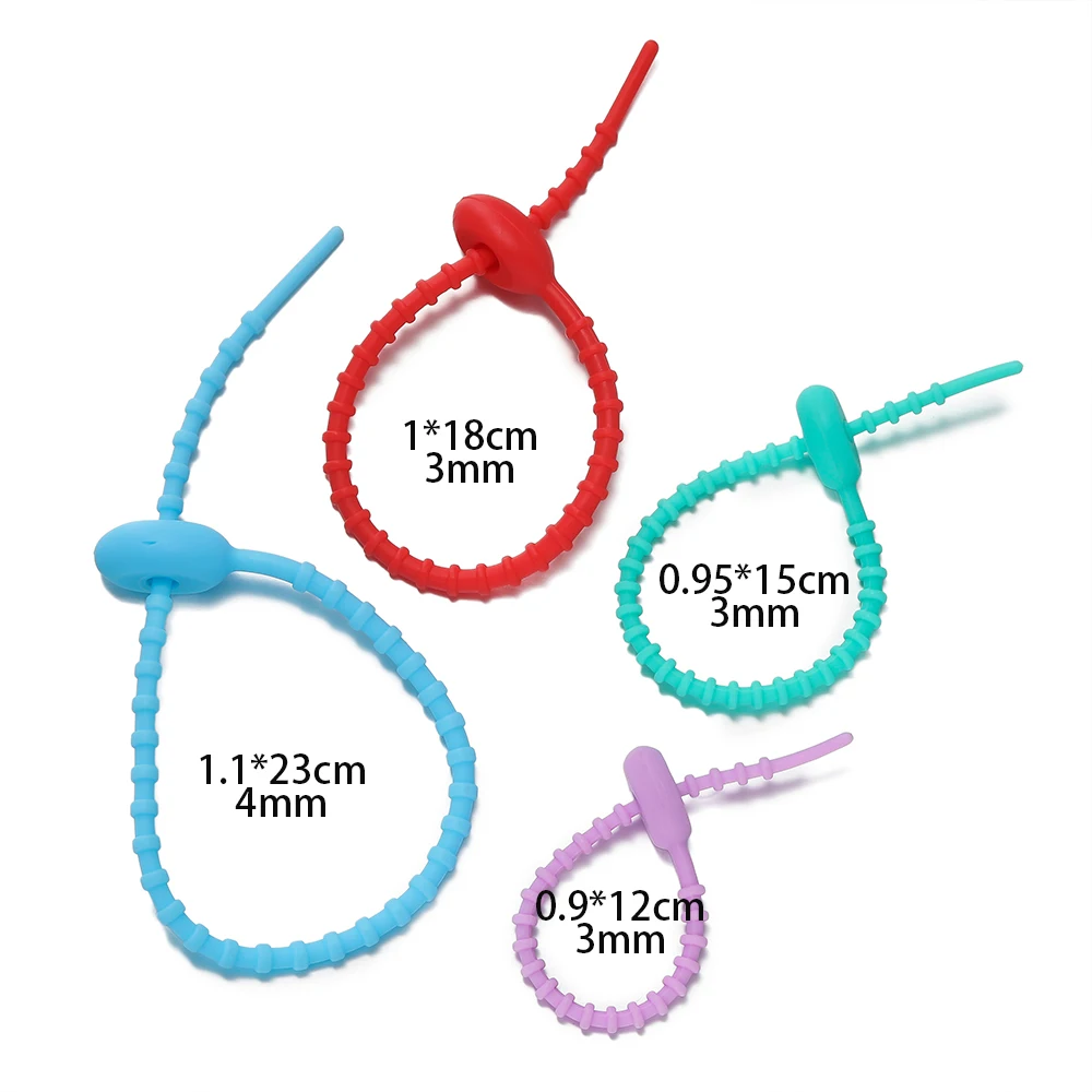 2-5pcs/Lot Key Chain Tag Rope Silicone Rubber Twist Wire Cable Loop Screw Lock Ring Key Holder Keyring DIY Handmade Findings