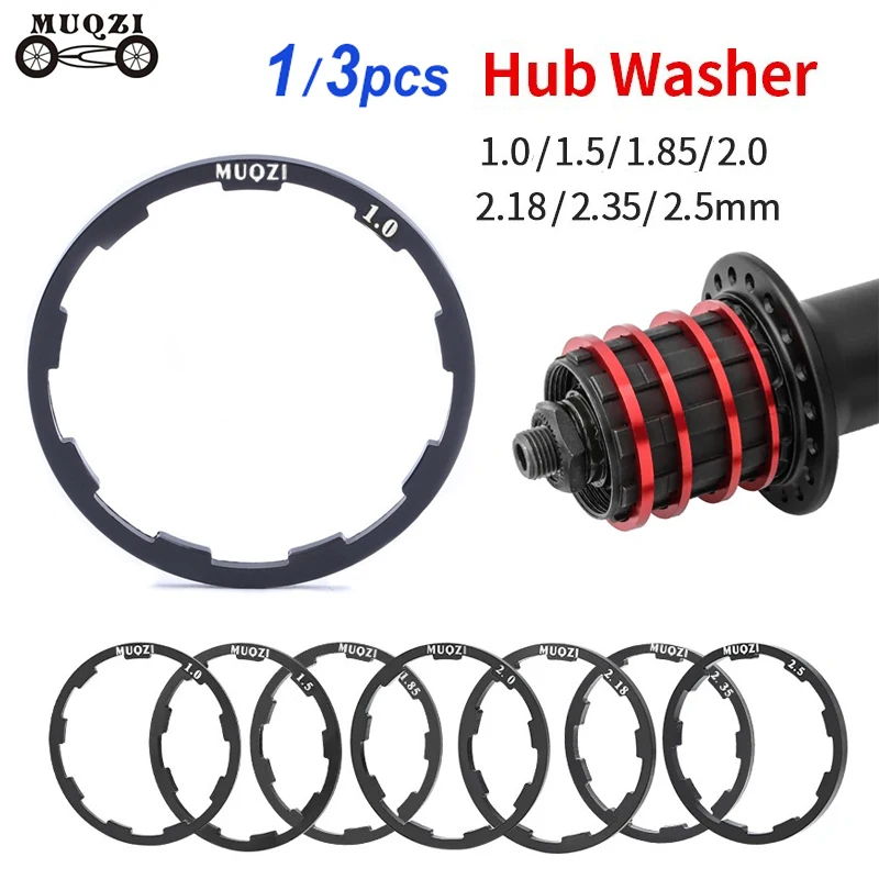 1/3pcs Bike Hub Washer for 7 8 9 10 11 12 Speed Bicycle Bottom Bracket Spacer Cassettle Flywheel Freehub Gasket 1~2.5mm