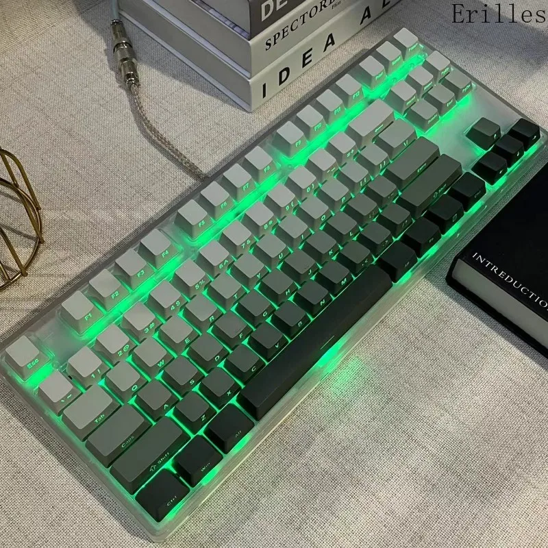 Imagem -05 - Lado Gravado Gradiente Key Cap Cereja Perfil Pbt Key Cap Gateron mx Switch Player Teclado Keycaps de Alta Qualidade 134