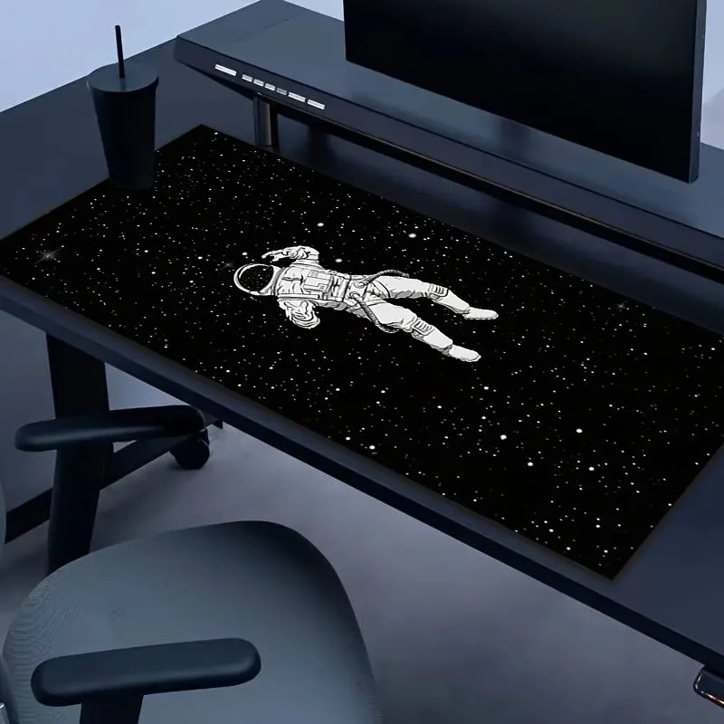 

Коврик для мыши «Звездное небо» с изображением космонавта, увеличенный, с нескользящей резиновой основой, моющийся, для игрового стола