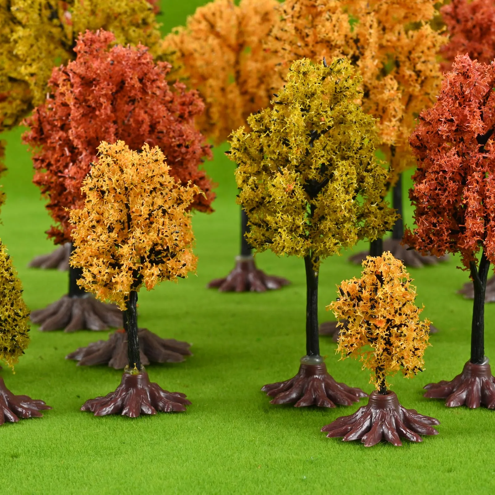 

16Pcs Autumn Landscape Sand Table Tree Simulation Tree Models for Train Track Model Trees,sand Table Accessories DIY Activities