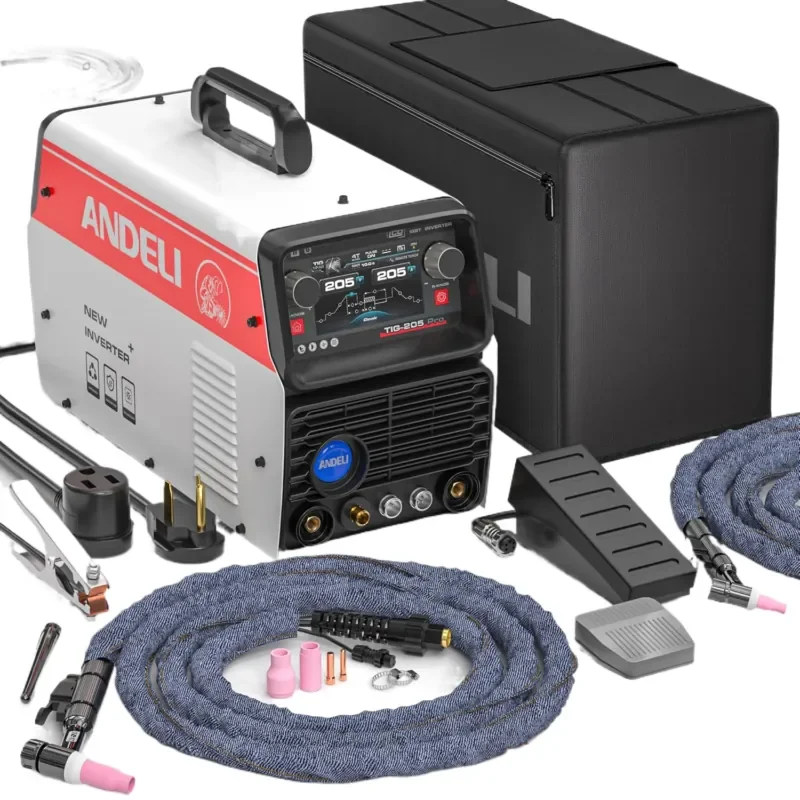 【2026 Hot Selling】 ANDELI LCD Smart Tig-250 Pro 9 in 1 AC DC HF TIG Pulse Cold MMA Multifunctional Aluminium TIG Welding