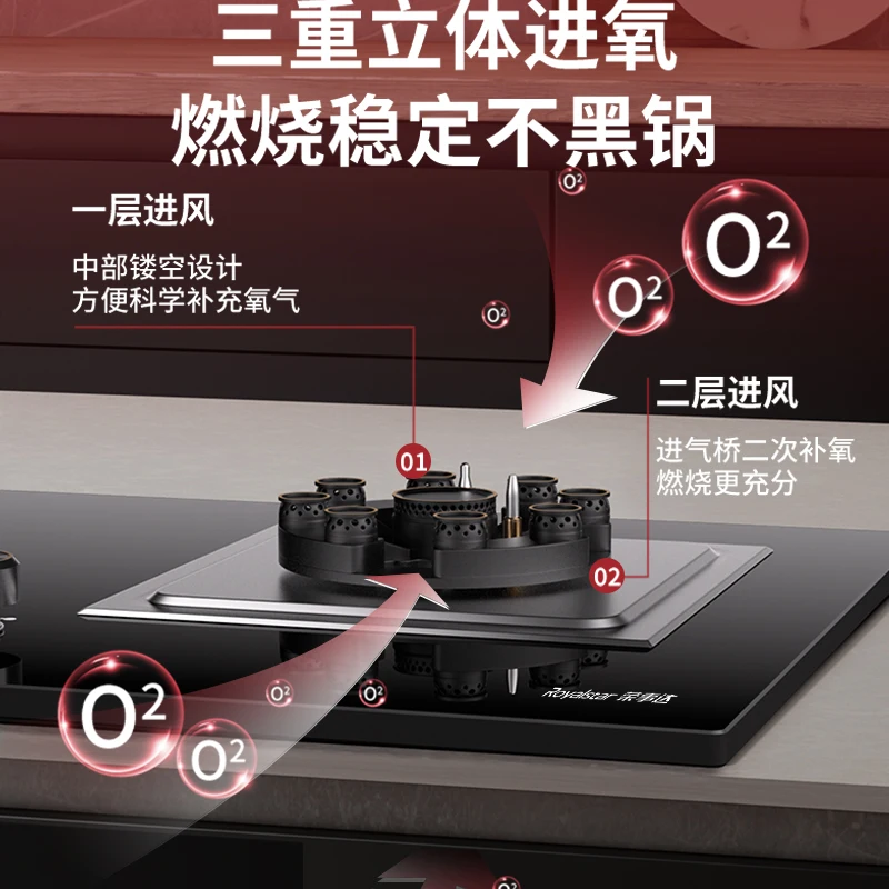 

Газовая плита Royalstar с двойной конфоркой, энергосберегающая бытовая варочная панель для природного газа сжиженного нефтяного газа AM