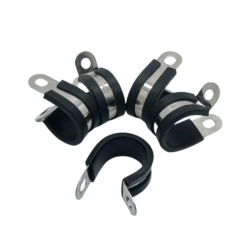 5 stücke R-typ Rohr Klemme Gummi Gefüttert P Clips Kabel Montage Schlauch Rohr Klemme Schlauch Klemme Feste Klemme Rohr halterung Hohe Qualität