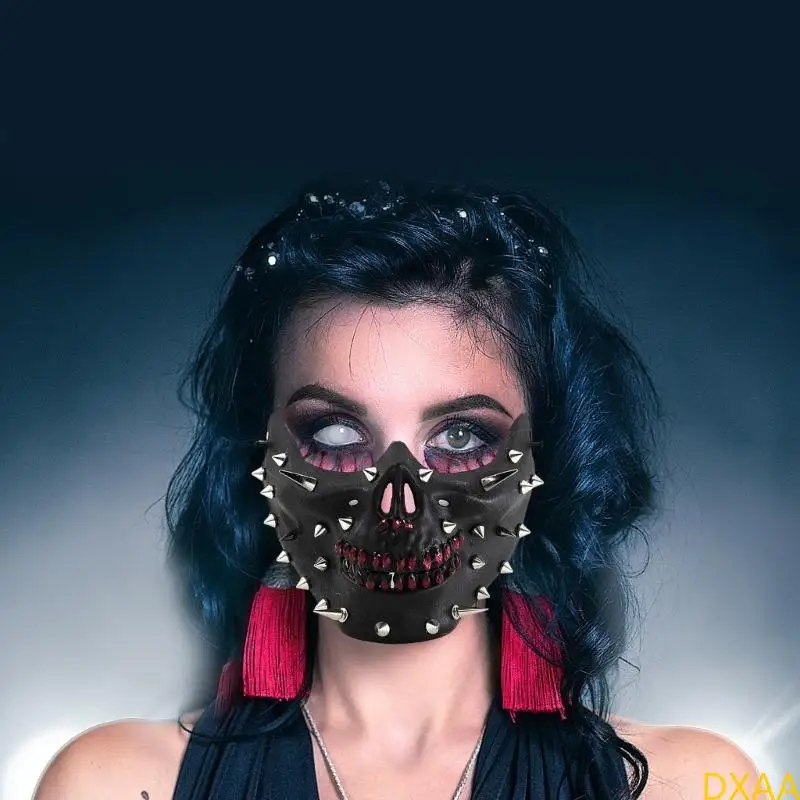

DXAA Rivet Rhinestones Mask Masquerades Accessory For Adult Men Women Halloween
