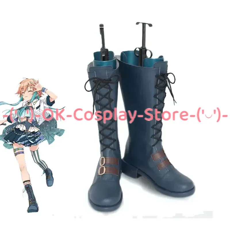 

Ninomiya Asuka Cosplay Shoes SHINY COLORS Cosplay Prop PU Leather Shoes Halloween Carnival Boots Custom Made