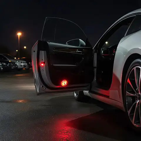Magnetic Sensor Auto Door LED Warning Lights 2Pcs Anti-collision Car Opening Door Safety Light for Road Safety