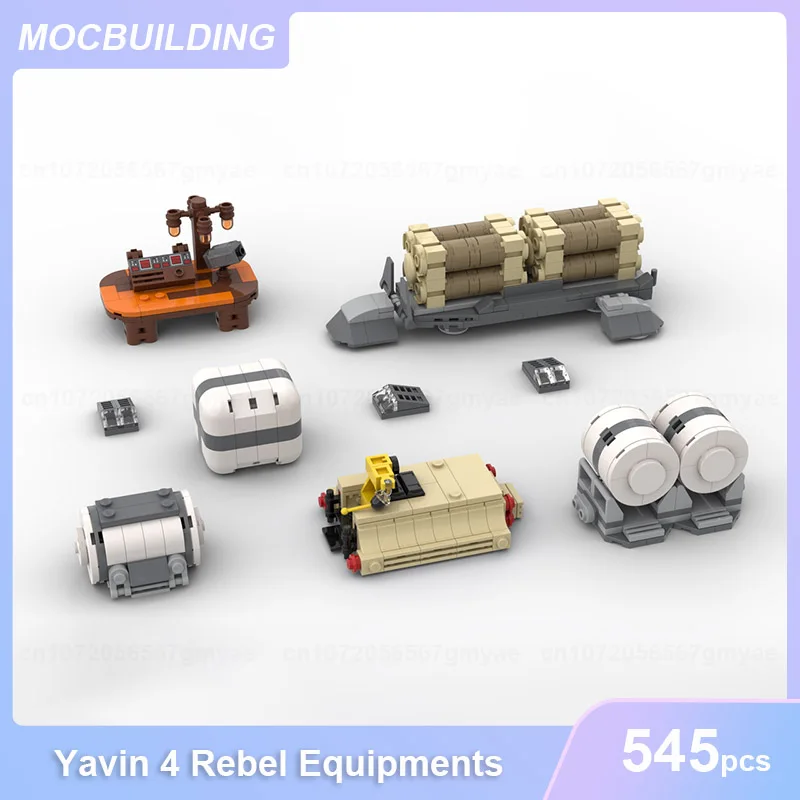 Yavin 4 Strategy Center & Rebel Equipments Model MOC Building Blocks DIY Assemble Bricks Architecture Display Collect Toys Gifts