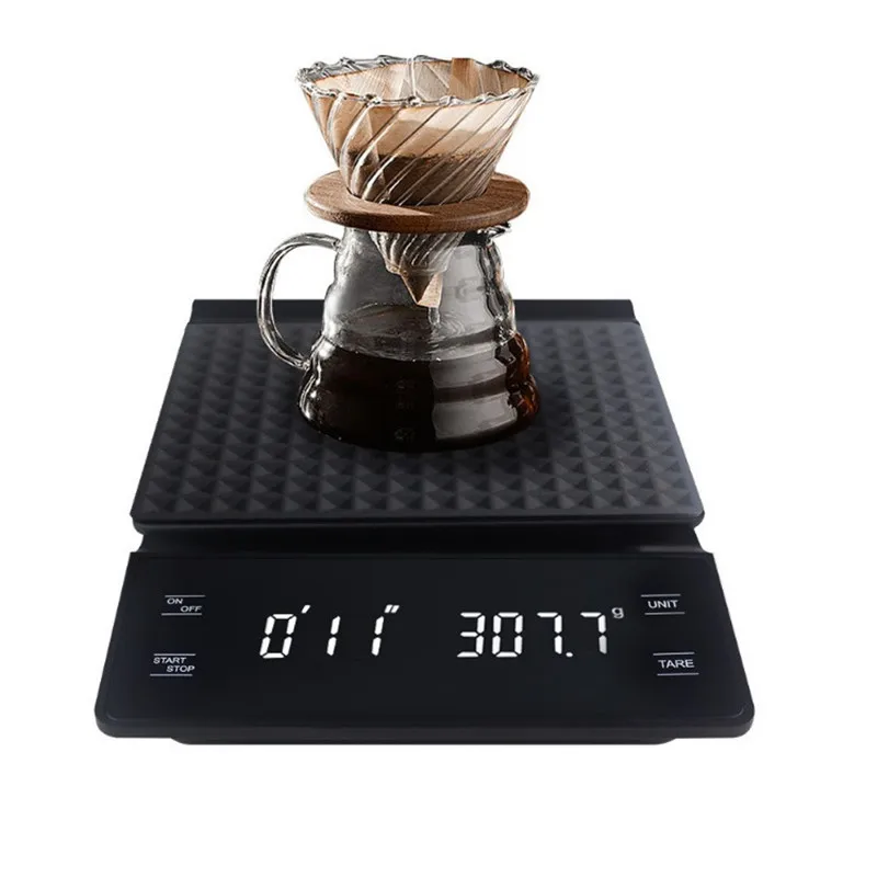 3kg/0.1g Coffee Scale With Timer Digital Multifunction Weighing Scale Espresso Scale LCD Display Kitchen Tools