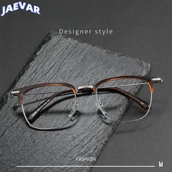 JAEVAR Metal Eyeglass Frame Retro Half Frame Men's And Women's Frame Ultra Light Optical Prescription Frame 8060