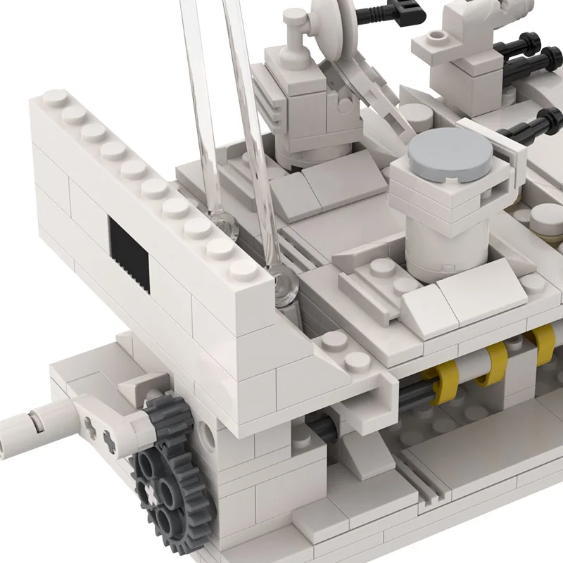 ホースバトルMOCビルディングブロック、ギア駆動モーション付き宇宙戦争シーン、大人向けAT-AT vs スノースピーダーダイナミックジオラマ