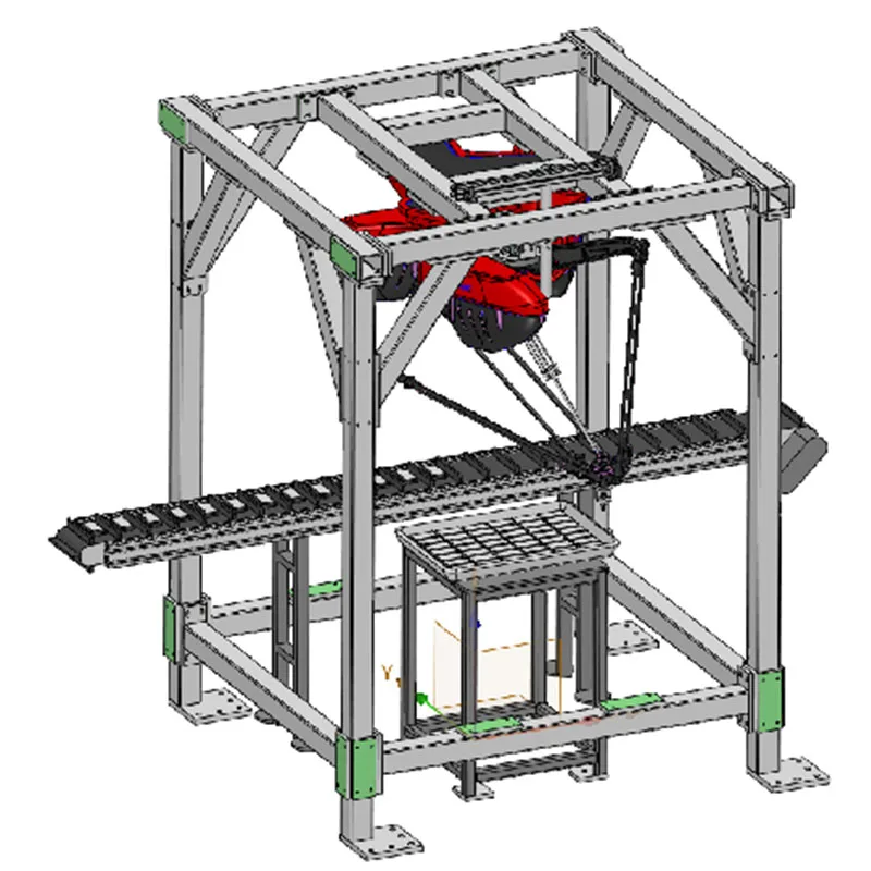 BORUNTE Robot de 4 ejes, manipulador paralelo, carga útil de 3kg, pinza de Robot Industrial Delta con sistema Visual para embalaje