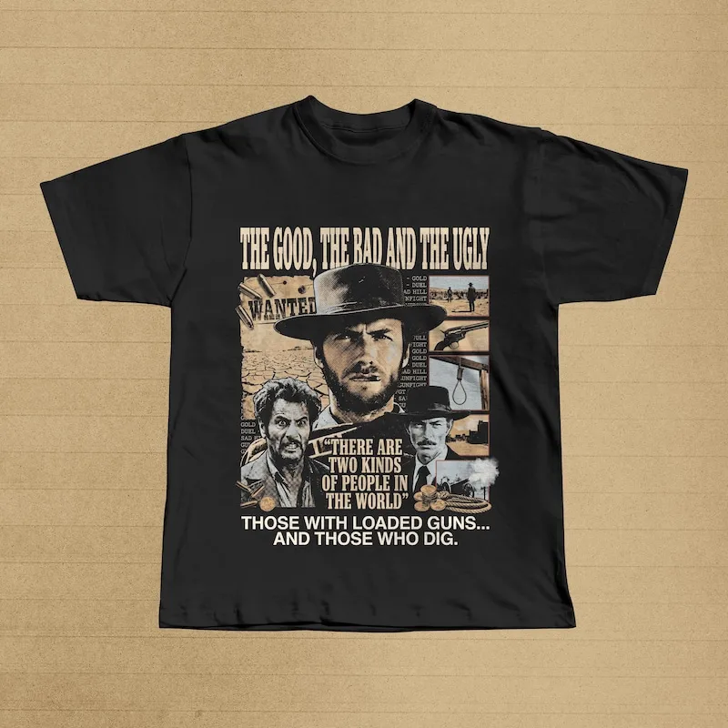 The Good the Bad and the Ugly Shirt, Vintage Western Movie Tee, Clint Eastwood Film Gift
