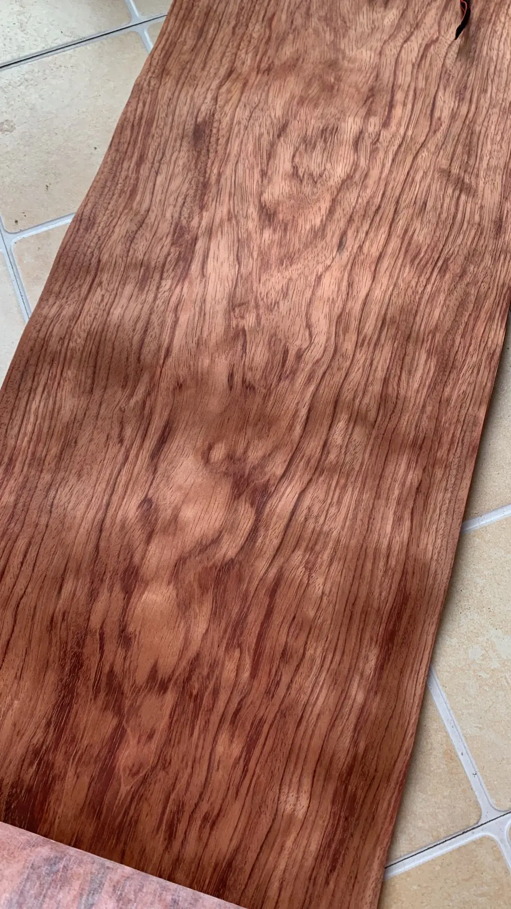 Natural Wood Veneer Bubinga Pommele for Furniture about 20 - 35cm x 2.5m 0.2mm