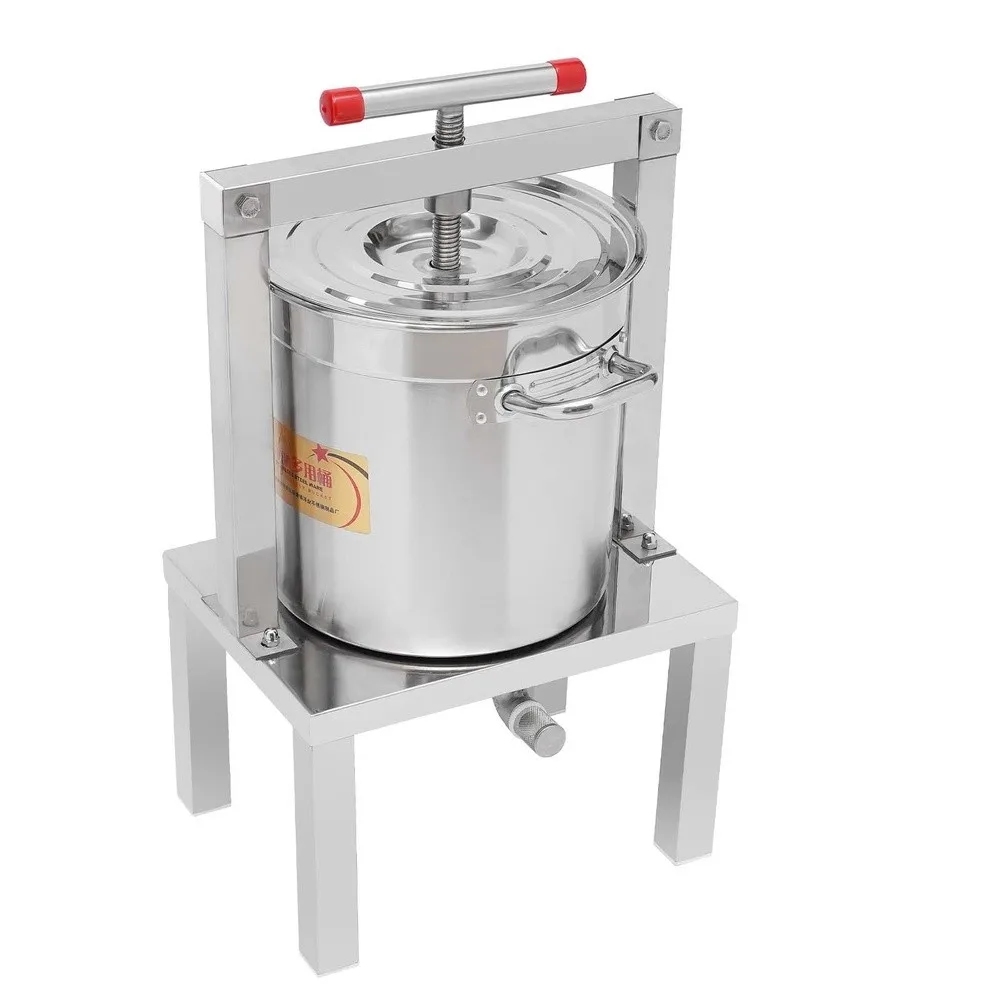 Fruit Wine Press 3.5 Gallon Manual Grape Presser for Wine Juice Making DIY Large Fruit Honey Presser Apple Cider Grape