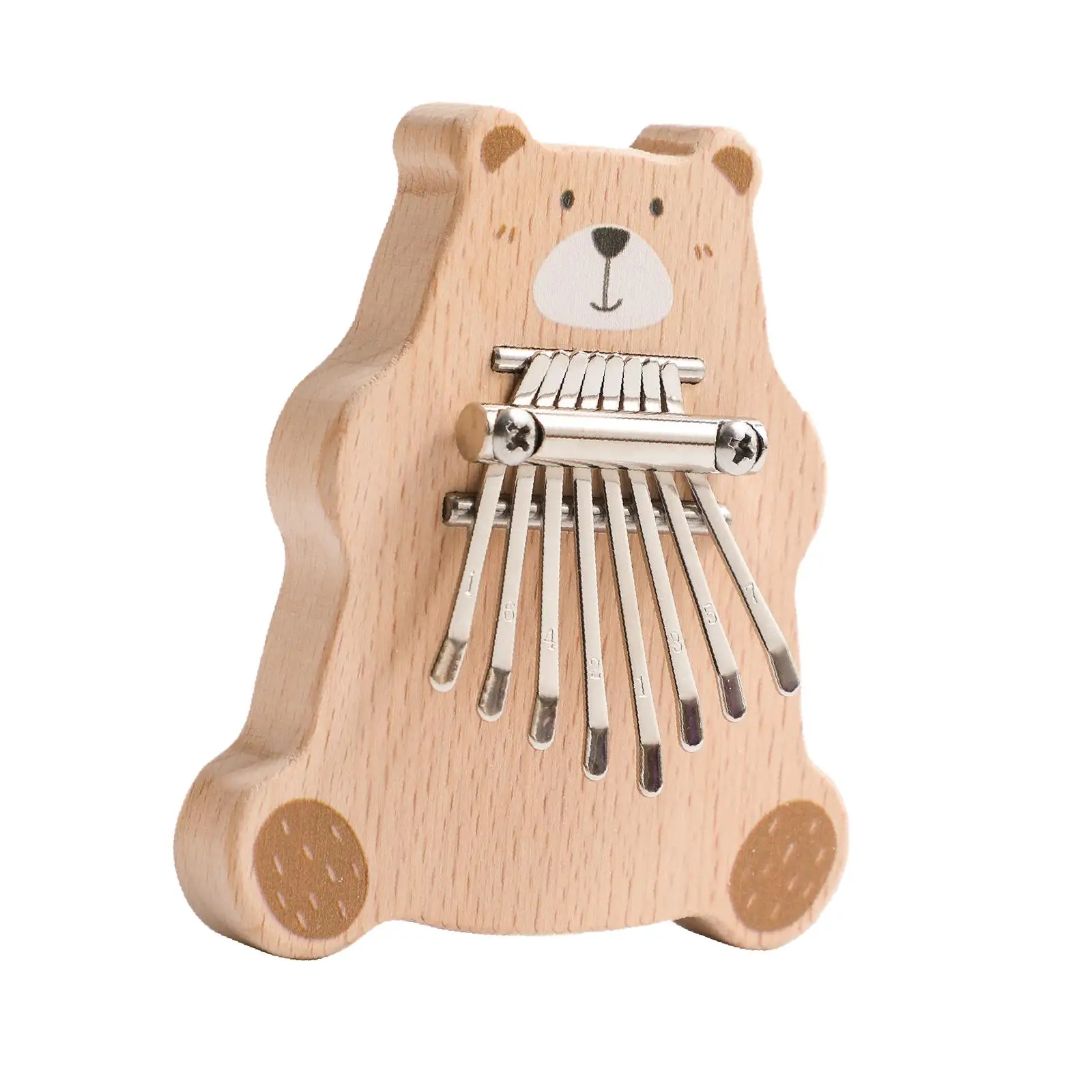 Kalimba 8 Key Early Learning Cartoon Small Mini Hand Instrument Finger Piano for Gift Music Lover Kids Professional Ornaments