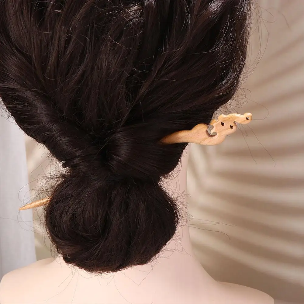 غطاء الرأس الرجعية سحابة زهرة فراشة الطيور قرن الوعل الصينية شوكة الشعر الخشبي الكورية مشبك شعر دبابيس الشعر النساء Hanfu