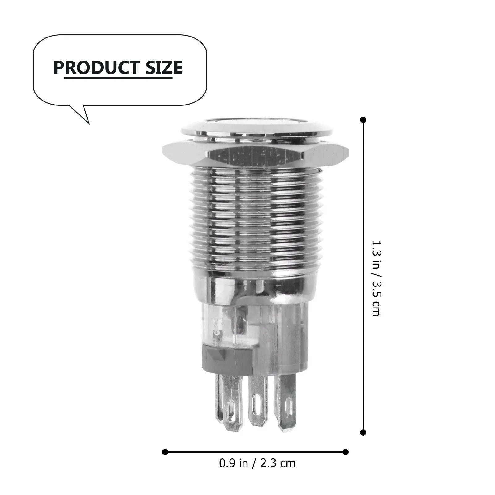 16Mm Stainless Steel Momentary Push Button Switch Waterproof IP67 100000 Cycles LED Ring Indicator Horn Boat Car Doorbell