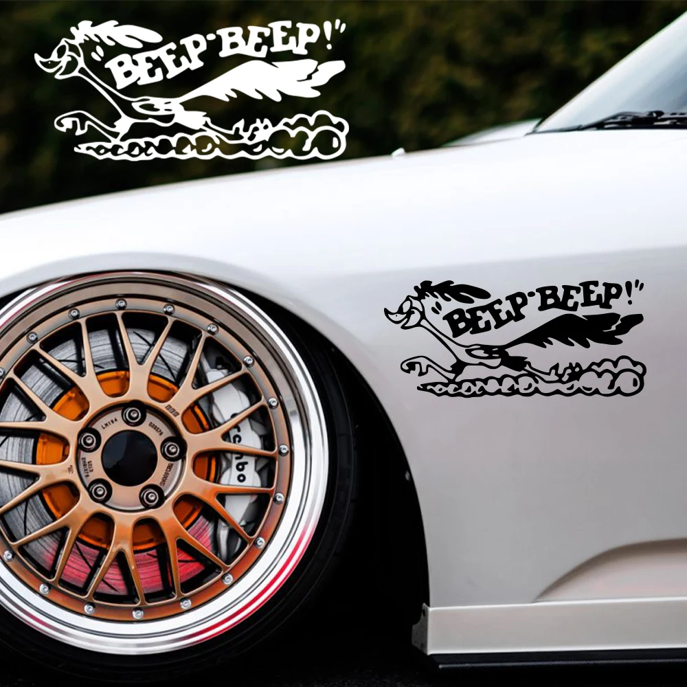 

Creative Road Runner Sticker Cartoon Old Fast Car Truck Laptop Decal Decal Viny Wraps Kits Decoration Auto Para Accessories