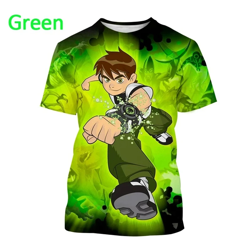 New Omnitrix Ben10 Cartoon Print T-Shirts For Men Women 3D Crew-Neck Short Sleeve Top Fashion Street Harajuku Kids Anime T Shirt