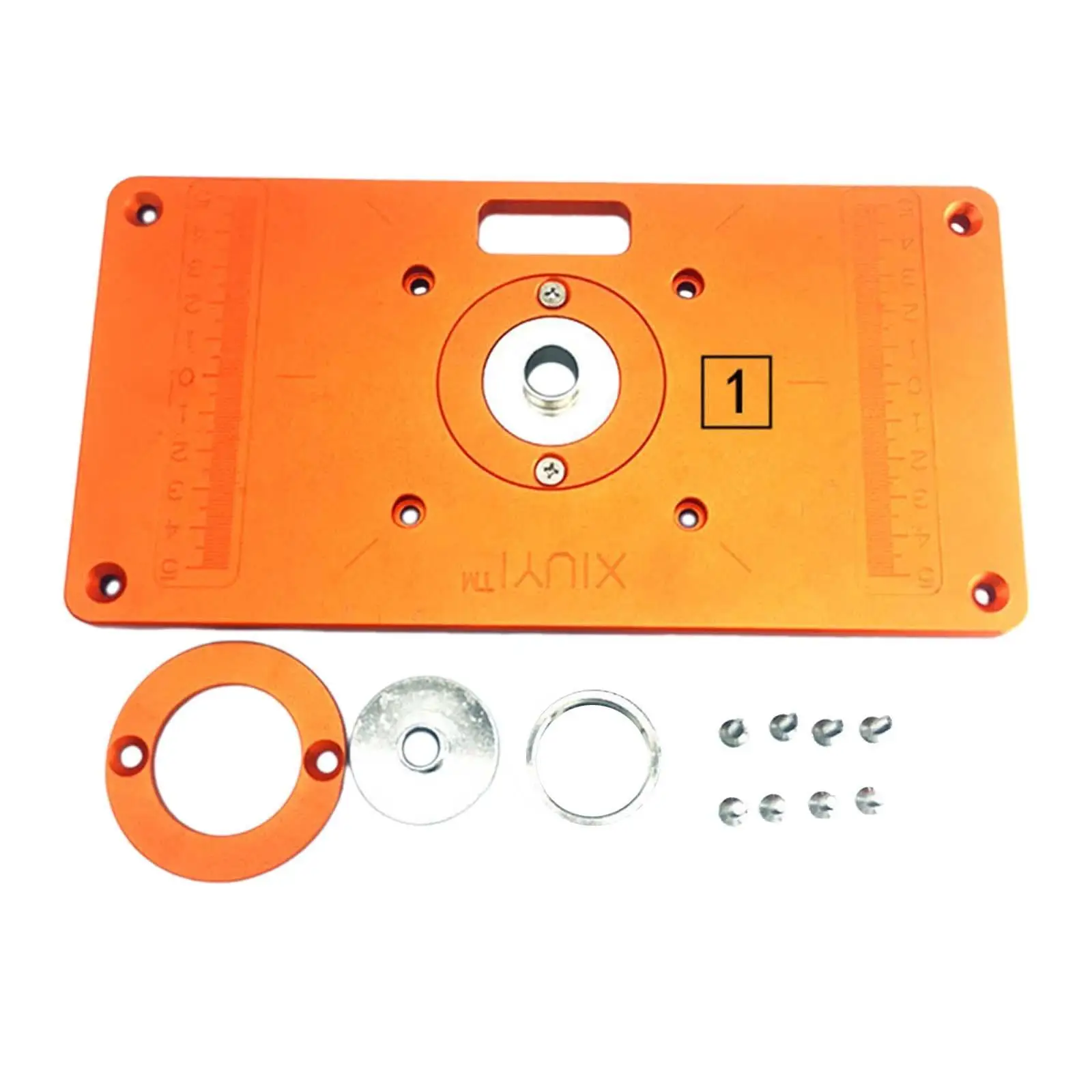 Router Table Insert Plate,Router Table Plate Professional Fixing Screws Rings Router Template for Trimming Machine,Workshop