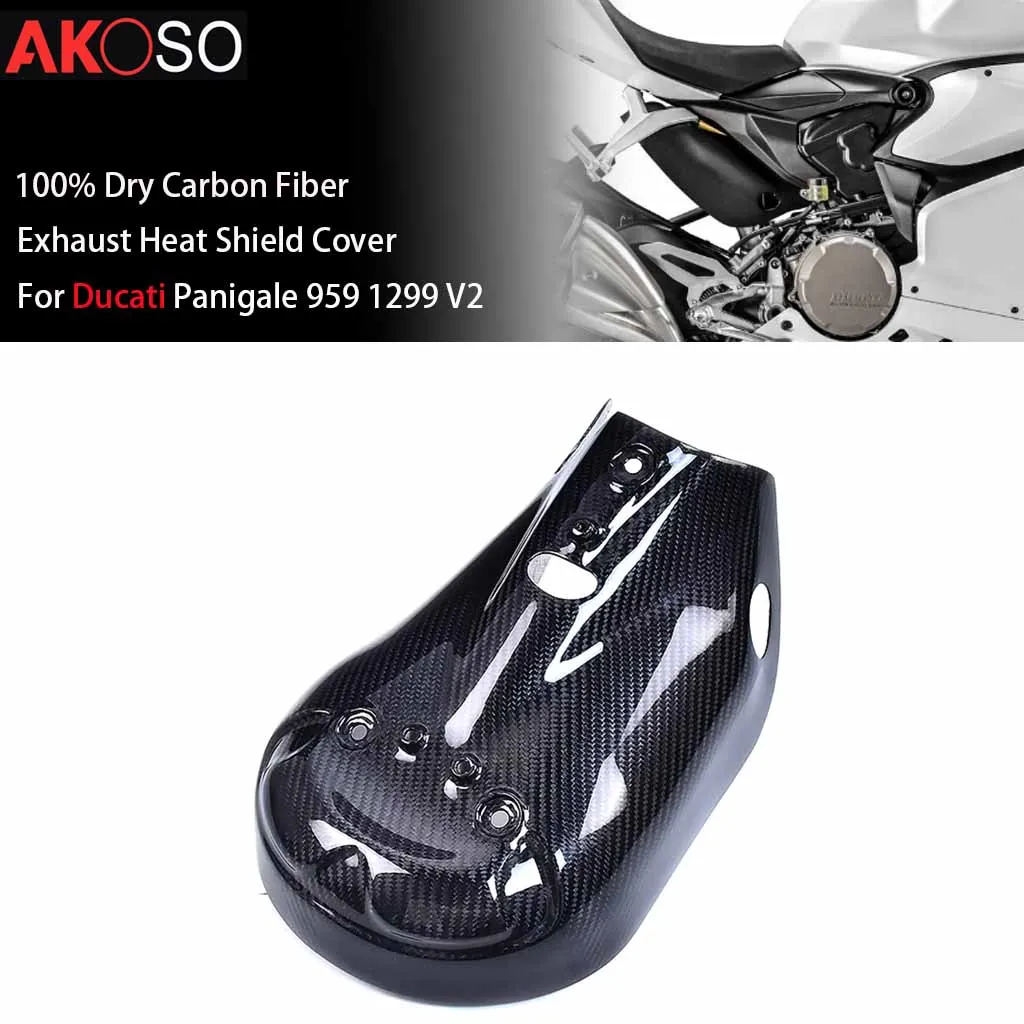 

Аксессуары для мотоциклов для Ducati Panigale 959 1299 V2, детали из 100% углеродного волокна, защита выхлопной системы, теплозащитный экран, защита