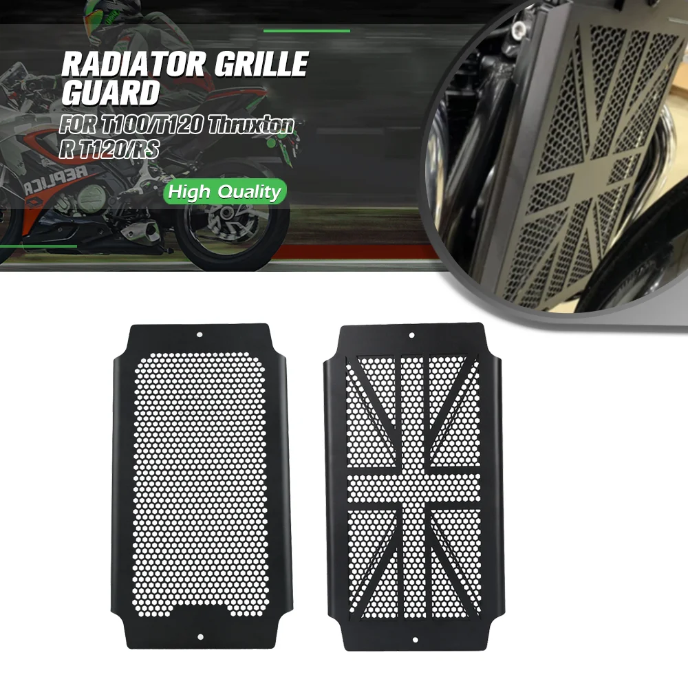 

FOR Bonneville T100/T120 Black Radiator Guard 2017-2023 Motorcycle Radiator Guard Grille Protective Cover Thruxton R T120/RS