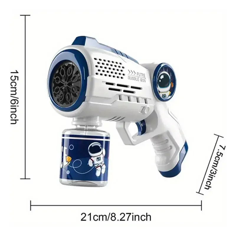 Machine à bulles électrique automatique pour astronaute, poignée légère, pistolet à bulles, plage, jeu de fête en plein air, jouets fantaisie pour enfants, cadeaux