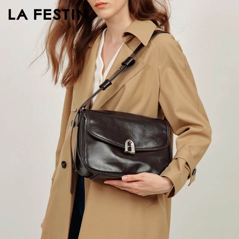 LA FESTIN Original 2024 New Bag Large Capacity Shoulder Bag Crossbody Women's bag Commuter Underarm Tote Bag Wedding Bag