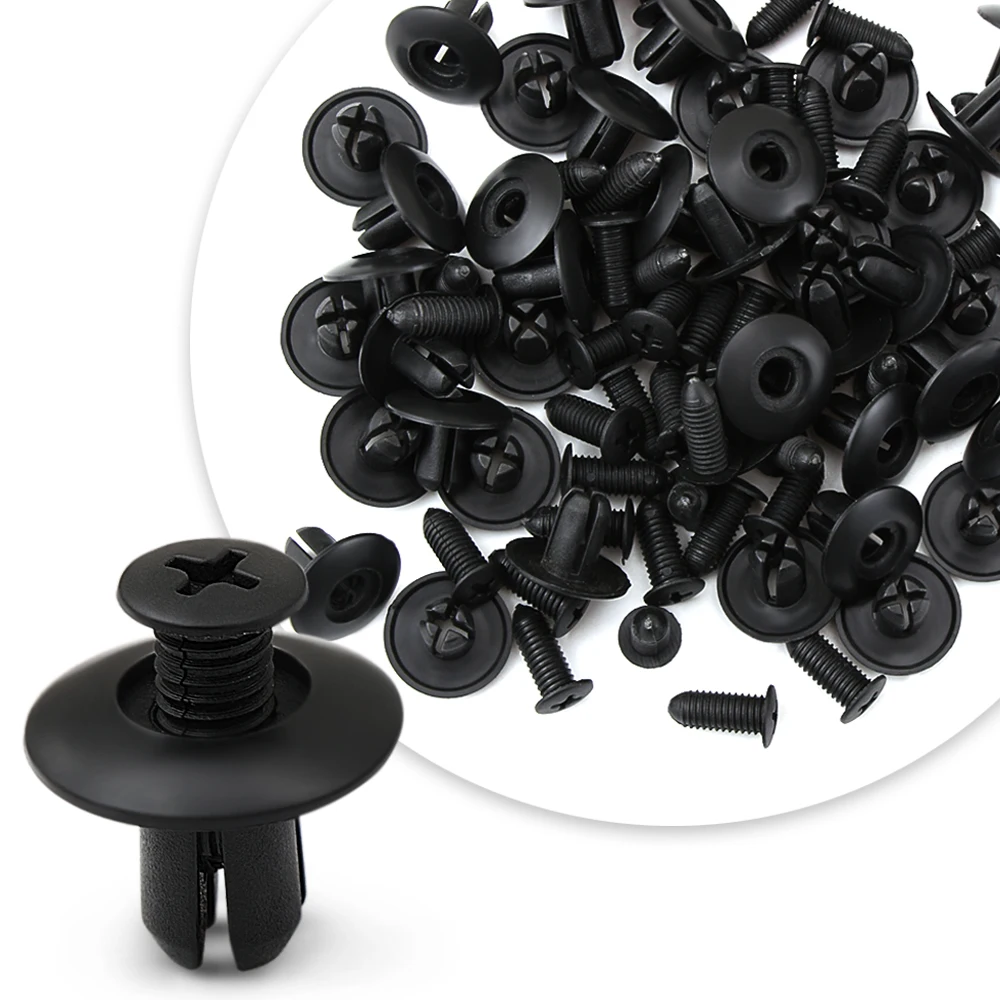 20pcs 8mm For Lexus Subaru Nissan Auto Fasteners Bumper Fender Mud Flap Mudguard Plastic Rivet Fixing Clip Cover Car Styling