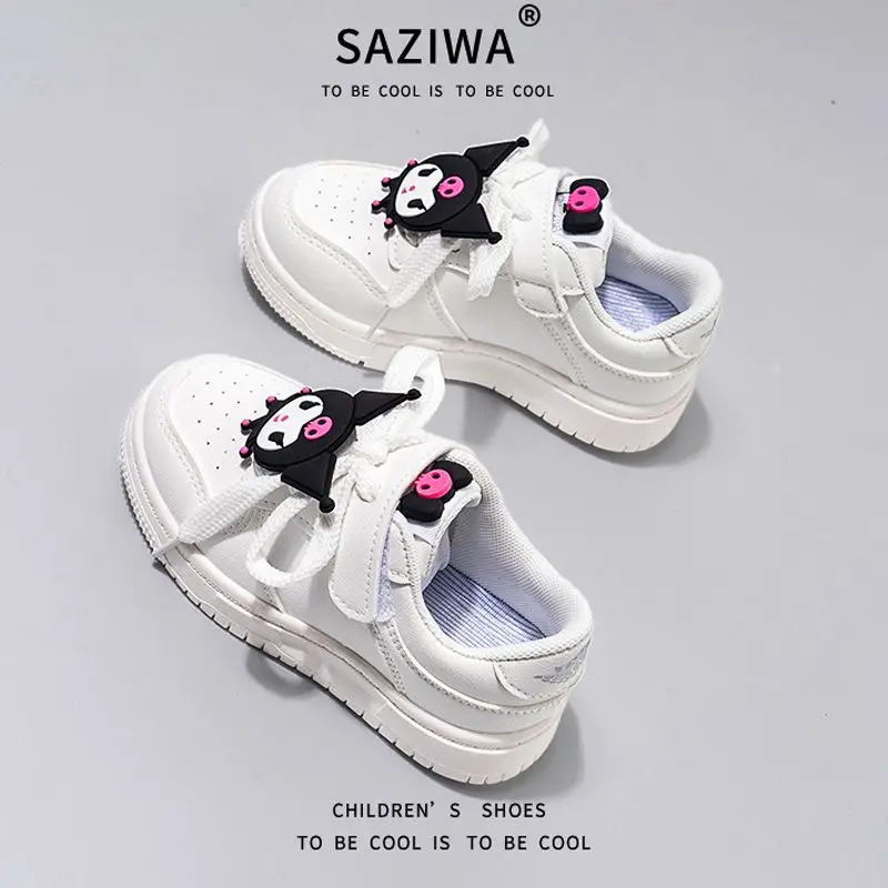 Chaussures de tennis Anime Kuromi pour garçons et filles, chaussures de planche de dessin animé mignon, chaussures de course respirantes coordonnantes pour enfants, baskets décontractées, cadeaux