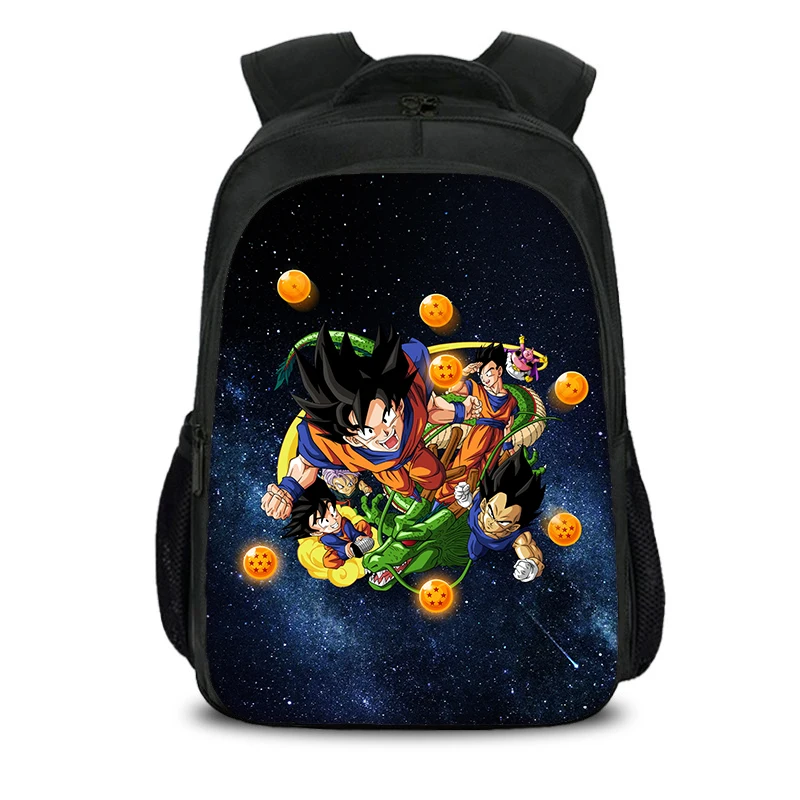 Mochila Dragon Ball Goku de gran capacidad para niños, mochila escolar de doble capa para estudiantes, mochila de dibujos animados para niñas y niños, mochila de viaje