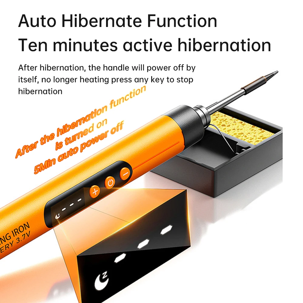 1000mAh USB Soldering Iron 5V 8W Wireless Digital Electric Soldering Iron 260-420℃ Adjustable Temperature Solder Welding Tools