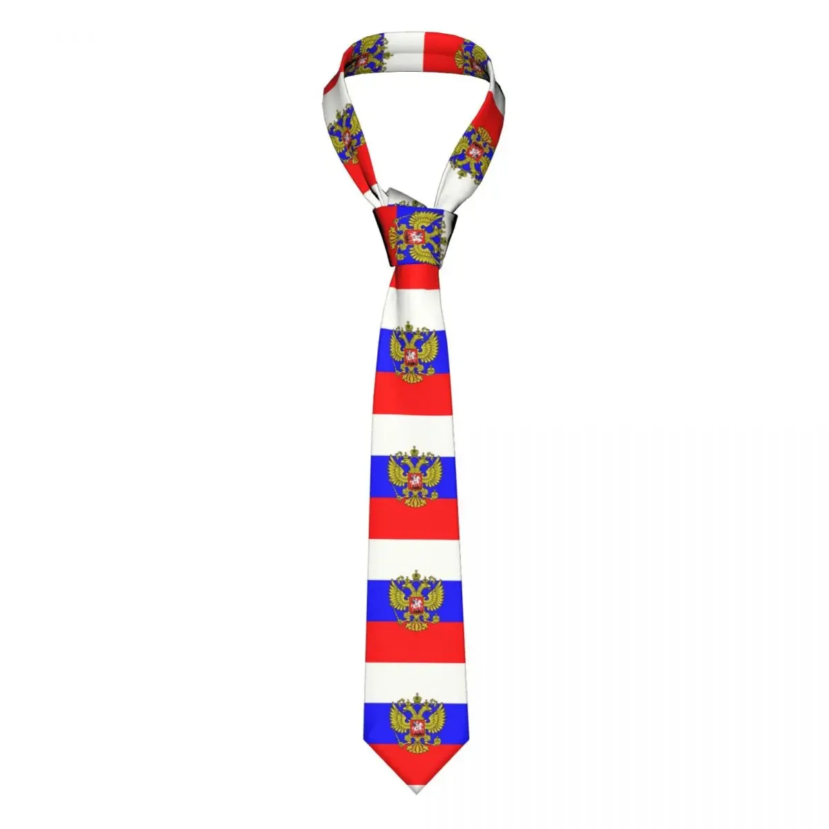 Classic Russian Flag Neckties for Men Customized Silk Office Neck Ties