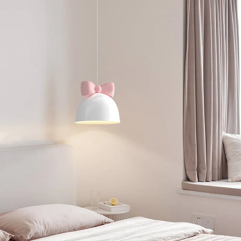 Children's Room Chandelier Cute Boy Girl Bedroom Bedside Lamp Pink Bow Rabbit Panda Lamp Warm Princess Room Baby Room Chandelier