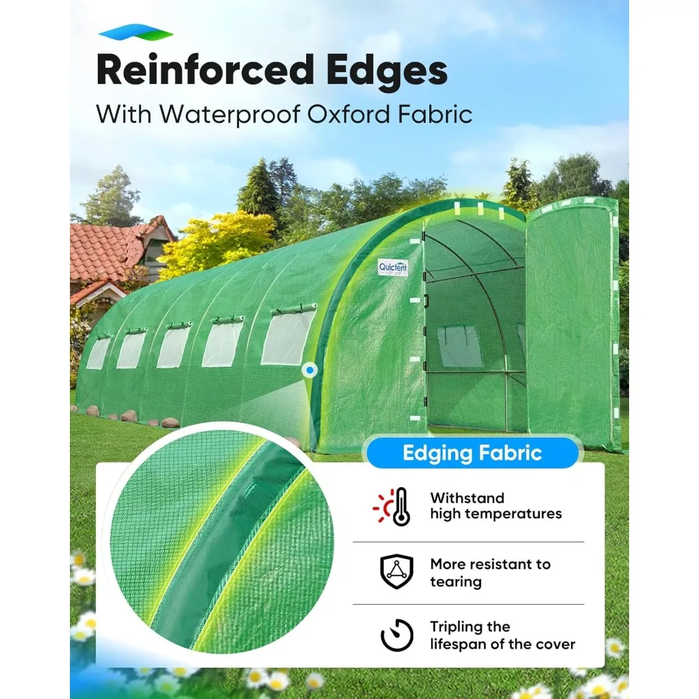 

Качающаяся дверь для теплиц премиум-класса, большие зеленые домики для улицы, улучшенная рама и крышка для дома с туннельным обручем