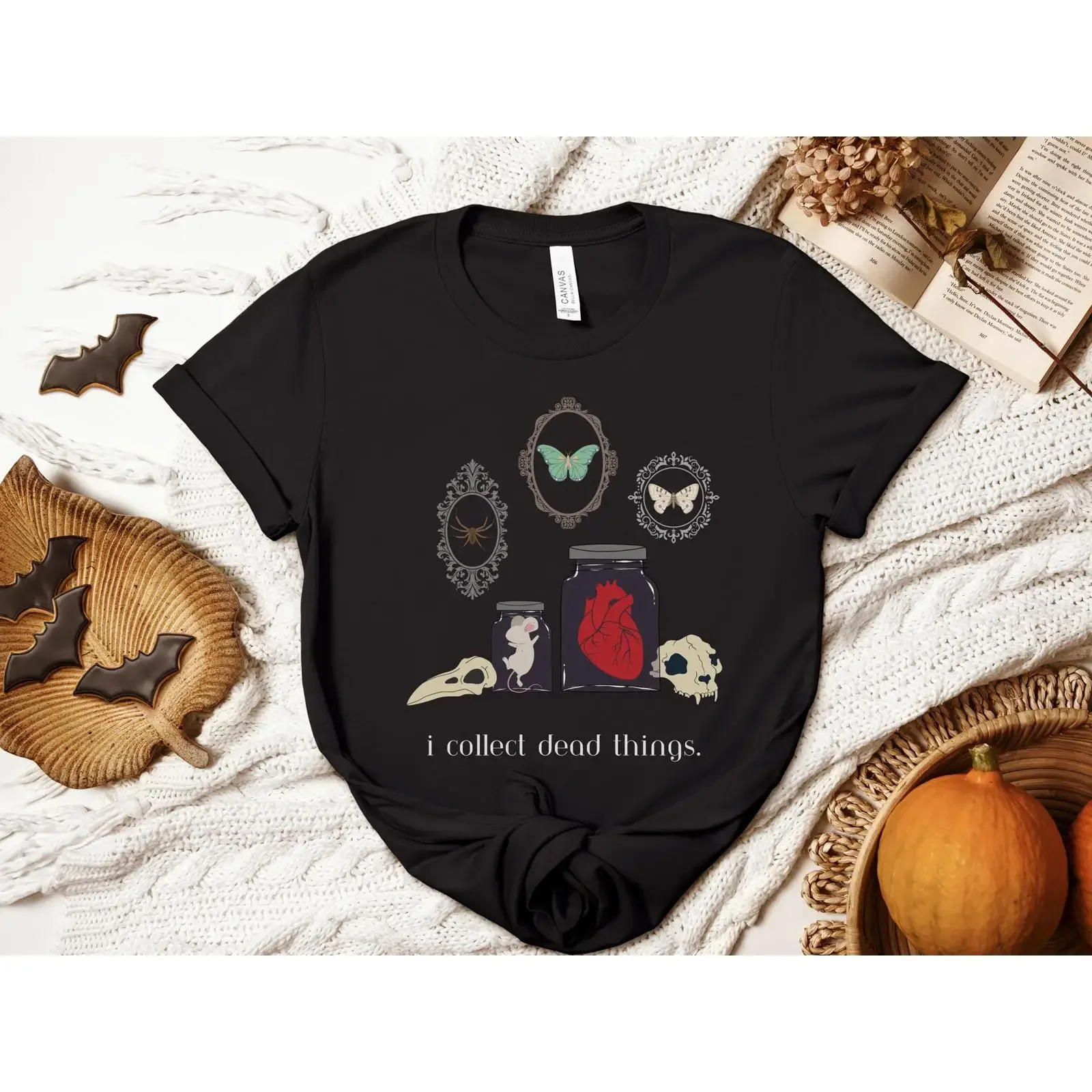 Oddities T Shirt Cabinet of Curiosities Taxidermy vintage Washed Breathable graphic Versatile Slightly streetwear Unisex Casual