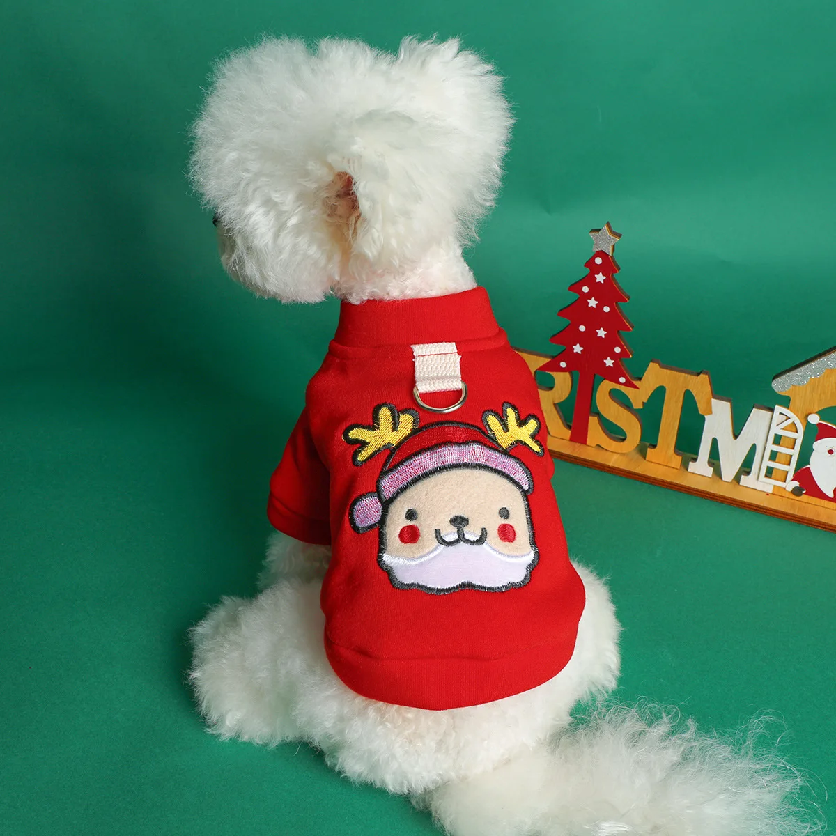 Pet Red Santa Claus Hoodie Cat Hoodie Autumn/Winter Coat Clothing Christmas Elk New Year Hoodie Puppy Clothes Dogs