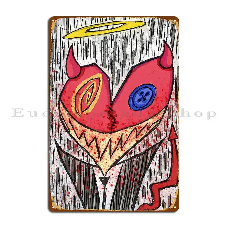 Heart Man The Demon The Angel Metal Signs Cinema Classic Wall Mural Design Wall Cave Tin Sign Poster
